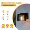 Outdoor Wall Lantern, Exterior Waterproof Wall Sconce Light Fixtures, Black Front Door Porch Lights Wall Mount Lighting with Clear Glass Shade, E26 Socket Wall Lamp for Patio 