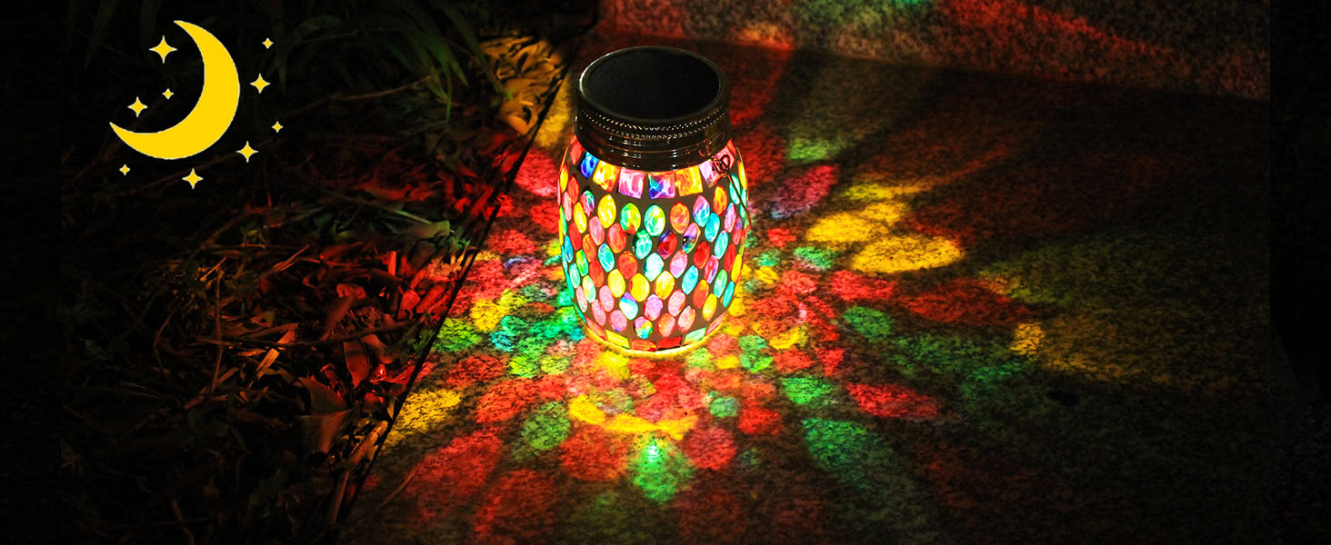 Solar Outdoor Mosaic Lantern (2)
