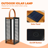  Outdoor Floor Lamp Solar Powered Light, Patio Waterproof Metal Solar Lantern with Handle, Plant Decor for Patio, Yard, Porch