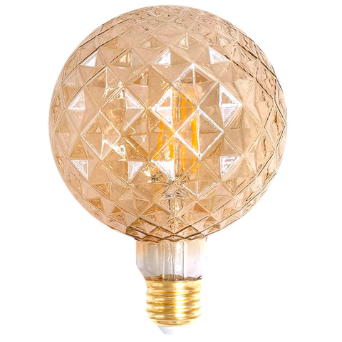 Decorative Light Bulbs Vintage LED Edison Bulb 4W 320LM (40W Equivalent) Globe CRI>80 Medium Base E27 Warm White 2200k, Circular Modern Tungsten Lamp 220-240V