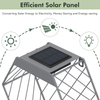Grand patio Outdoor Leiden LED Solar Hexagon Wall Sconce Planter, with Dusk to Dawn Sensor Decor Wall Lighting for Garage Doorway Patio Yard, Cement Grey