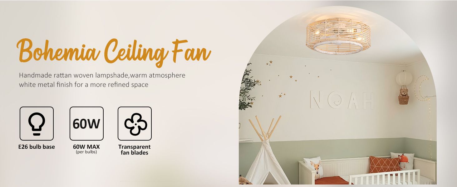 20 Inch Boho Rattan Ceiling Fan with Light (10)
