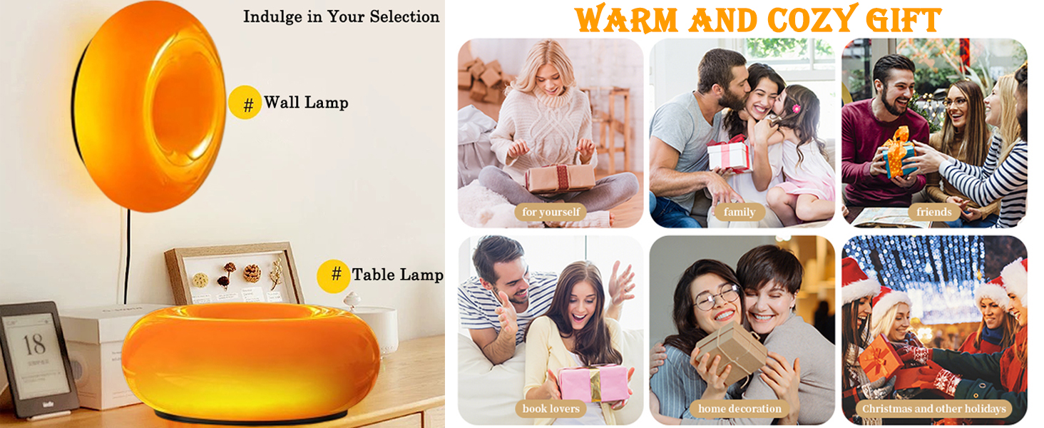 Modern Orange Donut Lamp (5)