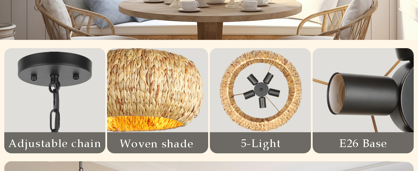 Hand-Woven Boho Pendant Light (2)