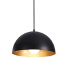 Industrial Dome Chandelier Vintage Farmhouse Black and Gold Pendant Light Fixtures Large Pendant Light E27 Aluminium for Kitchen Island Dining Room, Bedroom, Hallway, Foyer 