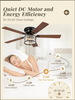 56 Inch Farmhouse Chandelier Ceiling Fan with Remote Control, Black Indoor Crystal Ceiling Fan with 6-Speeds, Quiet Reversible DC Motor, Flush Mount Ceiling Fan with Lights for Bedroom, Living Room 