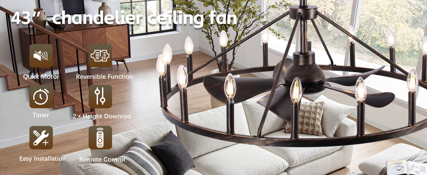 Wagon Wheel Ceiling Fan (1)