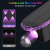 Solar Fence Lights, Fence Lights Solar Powered 8 WRGB Color Modes, Up & Down Waterproof Solar Wall Lights Outdoor, Bright Focus Lens Solar Lights for Yard/Pool/Porch/Patio/Railing 