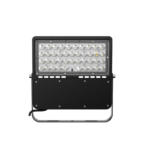 100W Modern Black Floodlight 5700K IP66 Waterproof Commercial Panel Light 80*150° Lighting Angle With Two Auto Dry Respirators