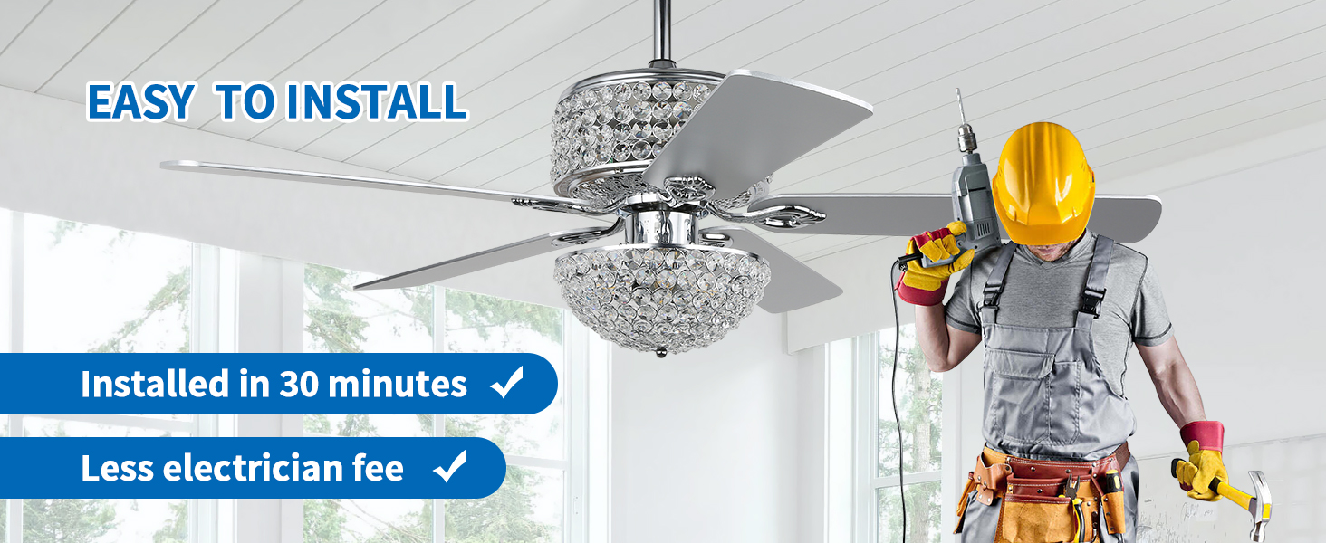 Crystal Ceiling Fan with Lights (24)