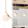 Modern Gold Pendant Light Fixtures Glass Globe Pendant Lighting for Kitchen Island 1-Light Mid Century Pendant Light 