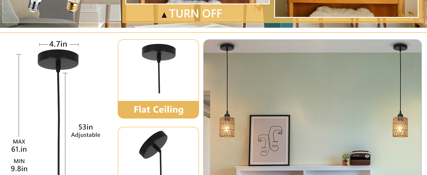Rattan Pendant Lights (4)