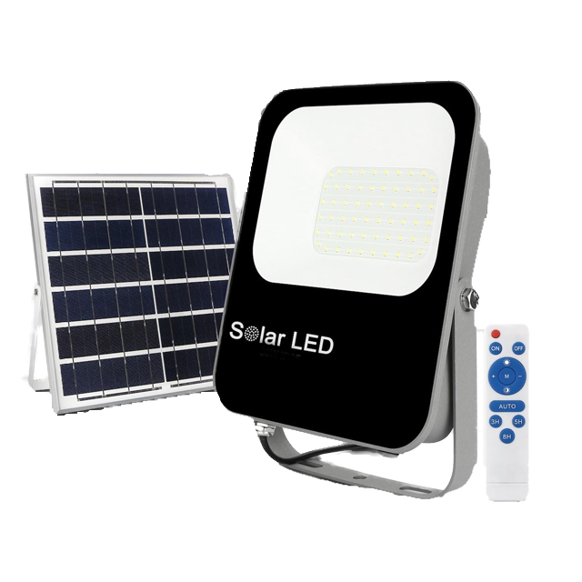 170lm/w SMD5050 High Brightness IP65 Solar LED Flood Light With Remote Control