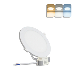 12W 3CCT Round Recessed LED Panel Light with CCT Switch | &Oslash;170mm