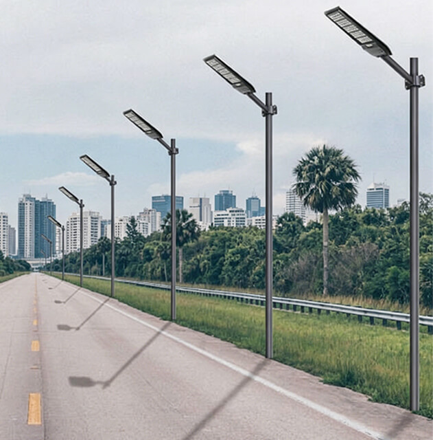 200W Solar Powered LED Street Light with PIR Motion Sensor and 6500K