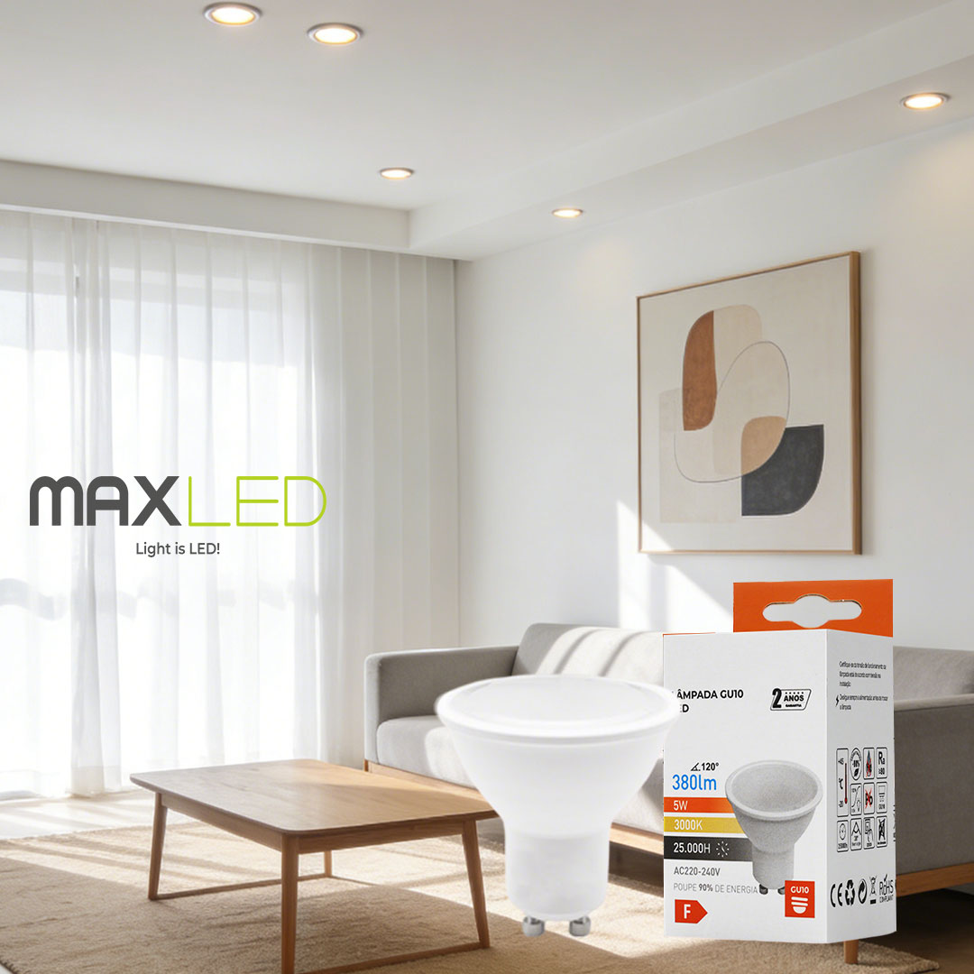 Maxled, Light is LED! – 10er Set GU10 LED Lampen 3000K Warmweiß