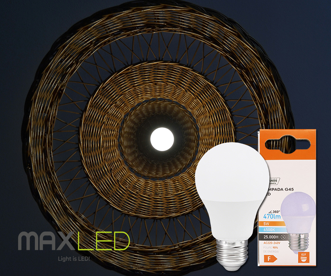 5W LED Bulb: 6500K Cool White, 470lm, Replaces 40W