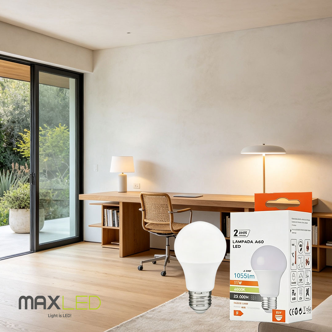 Maxled, Light is Led! Bombilla LED 1055Lm Luz Blanca Neutra 4000K Para Nueva Construccion