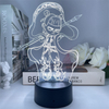 Nezha2 Bedroom Colorful Night Light Creative 3D Cute Nezha Movie Magic Kids Fucking Sea Bedside Night Light