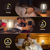 Touch Bedside Table Lamp for Bedroom Nightstand, Vintage Small Touch Lamp with Decorative Stained Glass Shade, Ambient LED Bulb, 3-way Dimmable Nightlight for Read, Retro Holiday Birthday Gifts 