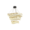 Golden LED Modern Pendant Wire Crystal Chandelier Triple 8+6+4 Chandelier