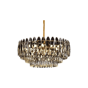 550MM 750MM Electroplated Iron LED Modern Gold Crystal Chandelier E14 Lamp Head