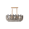 High Quality Electroplated Iron 800MM Oval LED Gold Crystal Chandelier E14 Lamp Head