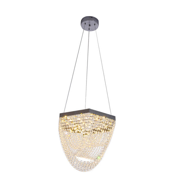 450Mm40+40W Two-Colour Light Source Stainless Steel + Crystal Golden Chandelier Led For Living Room Bedroom Interior Ceilings