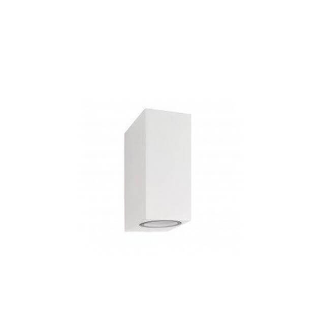 Outdoor LED Wall Glass Lens 150mm Square Lamp White Housing One Head 220-240V LED Wall Lamp