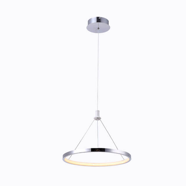 D600Mm 24W 4000K Chrome Metal+Aluminum+Slica Gel Made In China Decorative Nordic Style Led Chandelier Lighting Interior