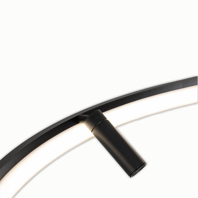 D800*H1220MM 55W 3000K+6000K Matte Black Led Modern Luxury Chandelier Home Hotel Made in China