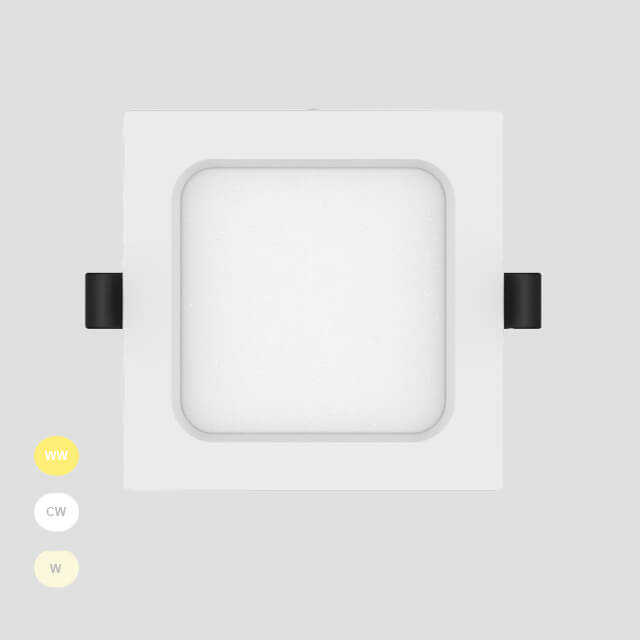 9W Adjustable 3CCT Ip20 Square LED Recessed LED Flat Ceiling Light