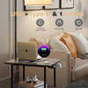 Floor Lamp with Table, End Table with Charging Station, 3 Color Temperatures 9W LED Bulb, Modern Shelves Side Table for Bedroom, Living Room