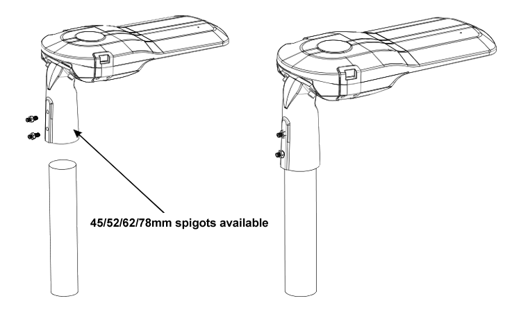 9. 4000K 5000K outdoor LED optional modern European street lamp 30W 60W 100W 150W installation diagram