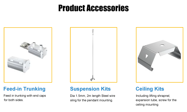 3. Accessories 60W LED modern linear lamp accessories AC220-240V SMD 2835 Philips driver White best-selling indoor lighting 4000K