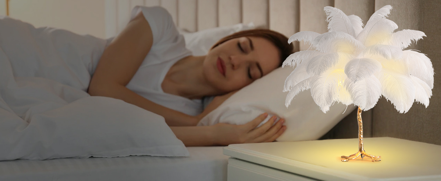 Ostrich Feather Table Lamp (5)