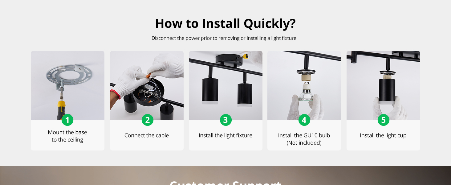 Gold Track Lighting Kit (8)