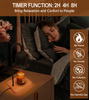 Candle Warmer Lamp, Dimmable Candle Warmer with 2 Bulbs, 2H/4H/8H Timer Candle Lamp Heater for Home Scented Large Small Jar Candles (Black) (Black Flower) 