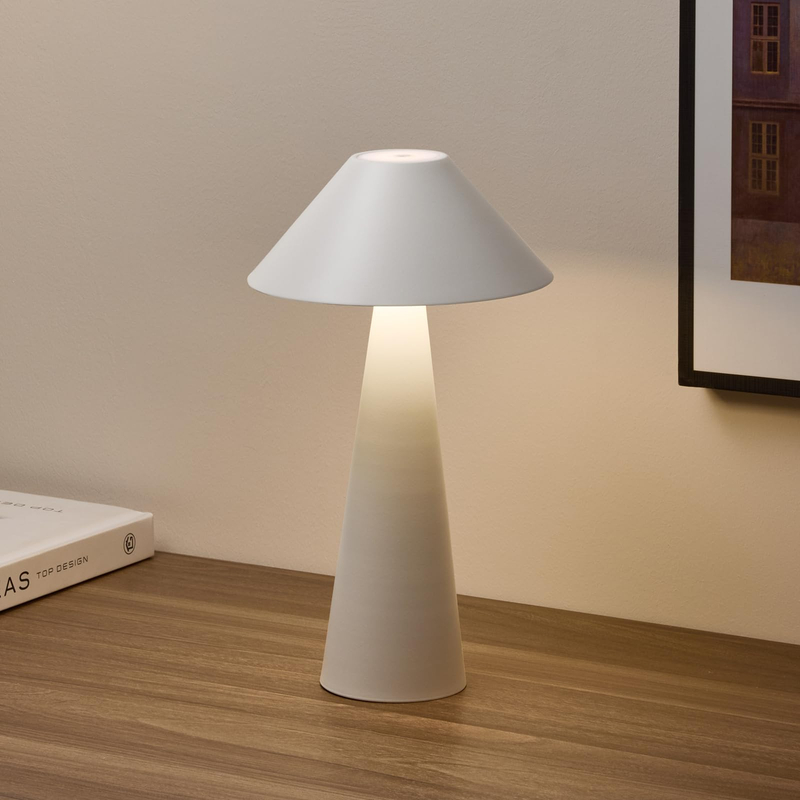 Magnetic Cordless Table Lamp, Rechargeable LED Lamp with Rotatable Shade, 3-Color Dimming for Home Use 