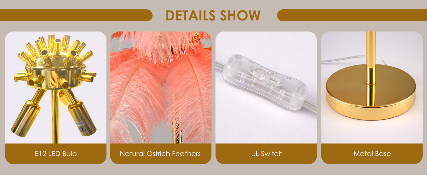 Ostrich Feather Table Lamp (3)