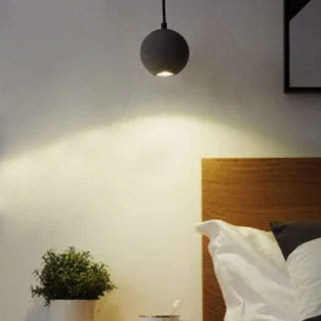 Grey Globe Led Pendant Light, 2700K/3000K, Handcrafted Art Hanging Light, 4.5w 220LM Ceiling Light, Adjustable Chandelier Lighting, Pendant Lamp for Kitchen Island, Bar 