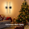 Battery Operated Wall Sconces with Remote Control, Dimmable Wall Sconces with DIY Independently Rotatable Lamppost, 3000K-6000K LED Wall Lights for Living Room, Bedroom, 28.3 Inch 