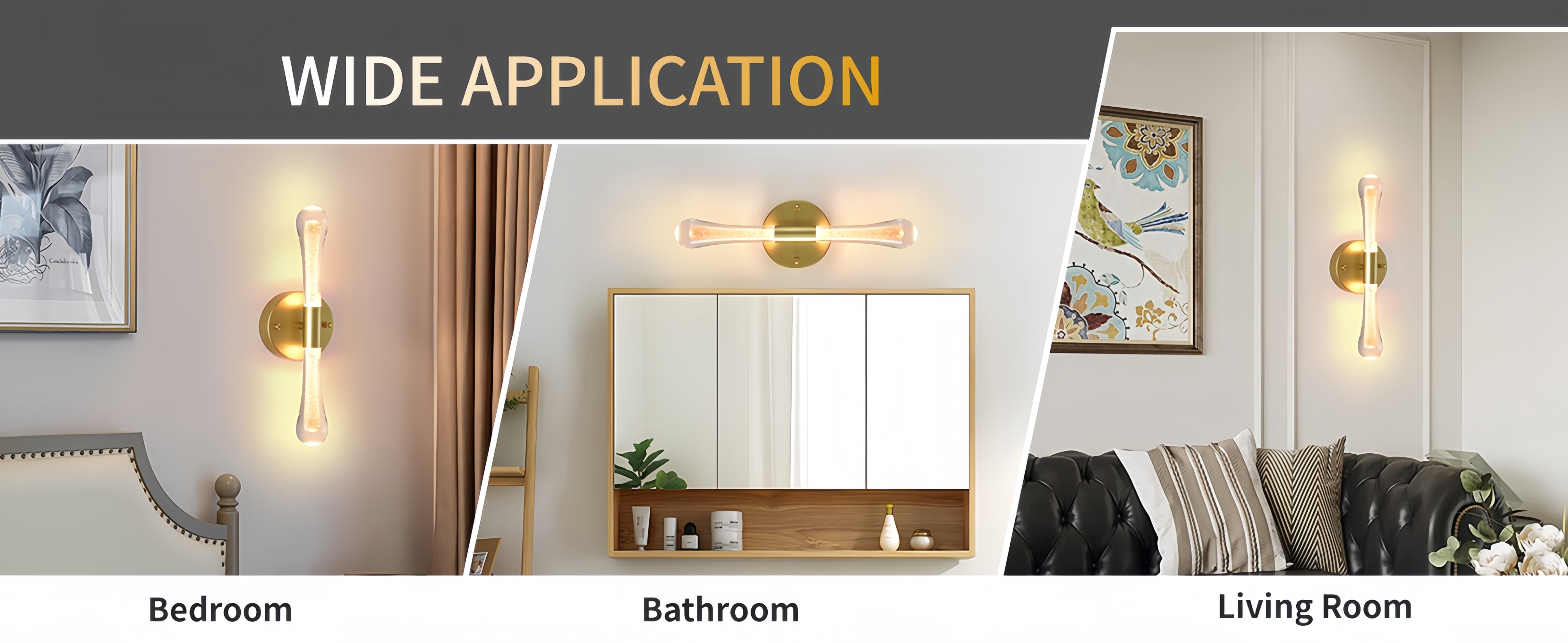 LED Gold Wall Sconce (2)