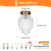 Flush Mount Ceiling Light, Black Hallway Lights Fixture Ceiling with Clear Glass, Vintage Ceiling Light Fixtures Flush Mount Globe Light, Light Fixture for Small Hallway Porch Corridor Bedroom