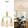 5-Lights Gold Chandelier Light Fixture Modern Metal Globe Pendant Light Sputnik Chandeliers Hanging Ceiling Light Fixture for Dining Room Living Room, Dining Room, Bedroom, Kitchen