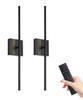 Battery Operated Wall Sconces with Remote Control,Wall Sconces Set of Two,3000K-6000K LED Wireless Wall Light for Bedroom, Hallway, Background Wall, 350°Rotate,28.3 Inch