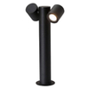 Outdoor Spot Light, Black Landscape Lighting Spotlight for Yard, Replaceable 2 X GU10 Bulb 220-240V IP44 Waterproof, Aluminum+ Glass, Garden Patio Driveway House