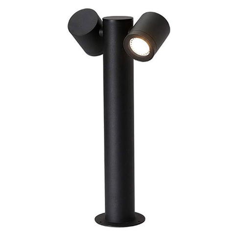 Outdoor Spot Light, Black Landscape Lighting Spotlight for Yard, Replaceable 2 X GU10 Bulb 220-240V IP44 Waterproof, Aluminum+ Glass, Garden Patio Driveway House
