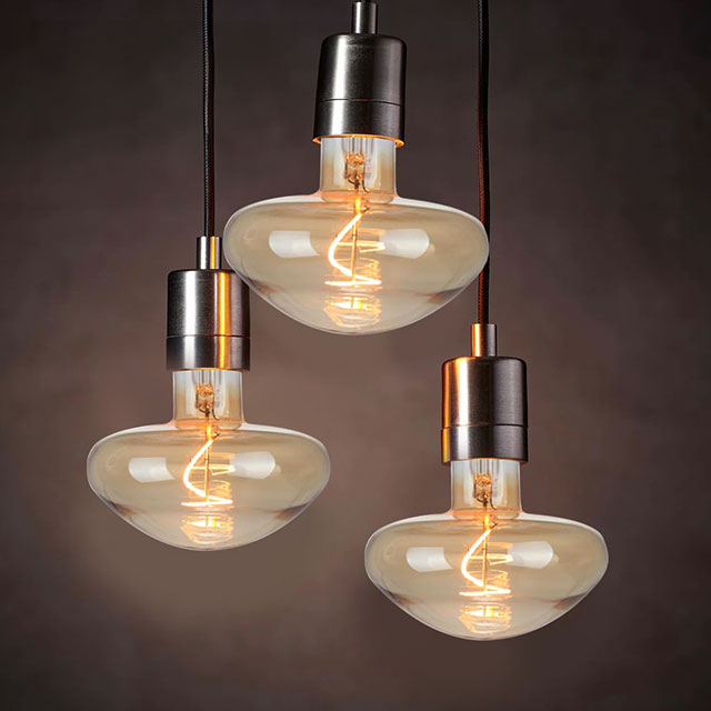 E14/E27 Amber Led Mood Light, Mushroom Ambient Light Bulb 4W 2200K Warm White 320LM,220-240V, Modern Stylish Style Vintage Edison Bulbs, Decorative Hanging Led Light Bulb for Home 