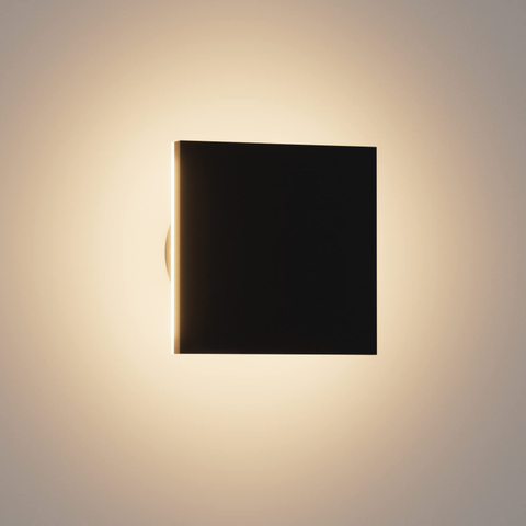  Outdoor LED Wall Light Modern Outdoor Porch Light Patio Light Outdoor Wall Sconce Aluminum Waterproof Porch Lights Indoor Outdoor Sconce Wall Lighting Warm White 3000K (Square) 